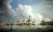Dominic Serres The Captured Spanish Fleet at Havana, August-September 1762 oil painting